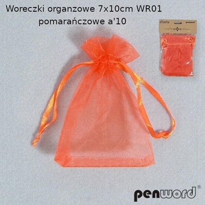 Picture of Woreczki organzowe pomaraczowe 7x10cm 10szt
