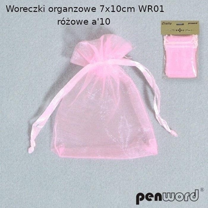 Picture of Woreczki organzowe róowe 7x10cm 10szt