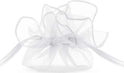 Изображение Party Deco Woreczki z organza biae 25cm 10szt