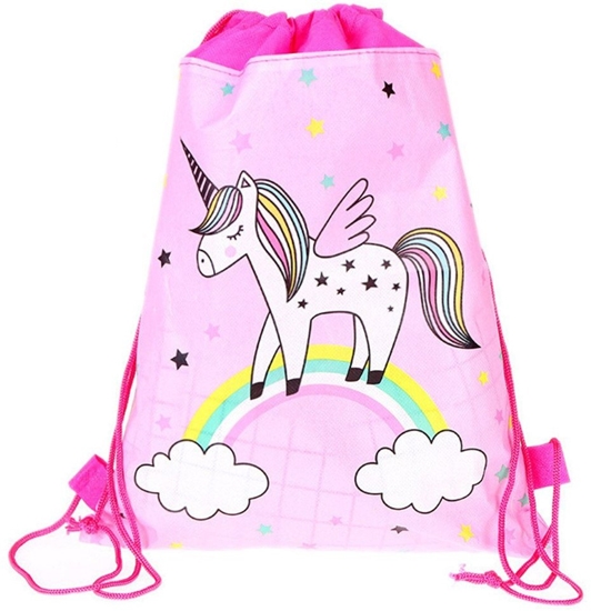 Изображение Worek Szkolny Na Buty Strój Gimnastyczny Jednoroec Na Tczy Róowy 35x27cm