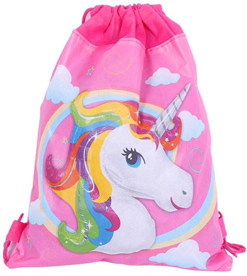 Picture of Worek Szkolny Na Buty Strój Gimnastyczny Jednoroec Róowy 35x27 cm