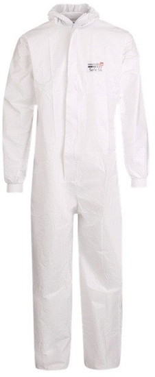 Picture of Worklife safe dragt 56 str. L - Hvid beskyt. dragt, kat. III,Type 5B/6B virus- & bakterietæt
