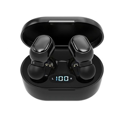 Attēls no WoW E6s TWS Bluetooth 5.3 Wireless In-Ear Headset with HD Mic & Charging Case Black