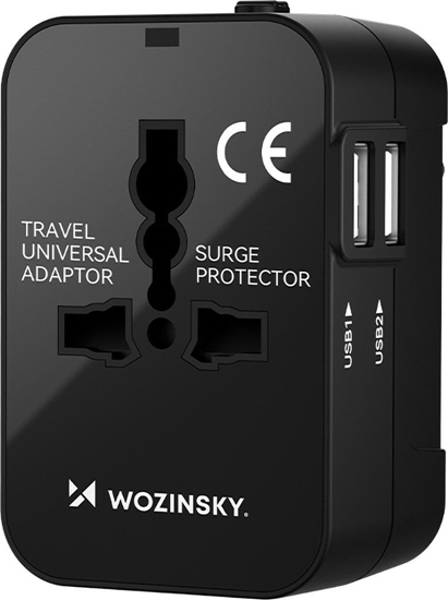 Picture of Wozinsky Adapter podróny Wozinsky WUTWC uniwersalny 24W UE / US / AUS / UK / 2x USB-A - czarny