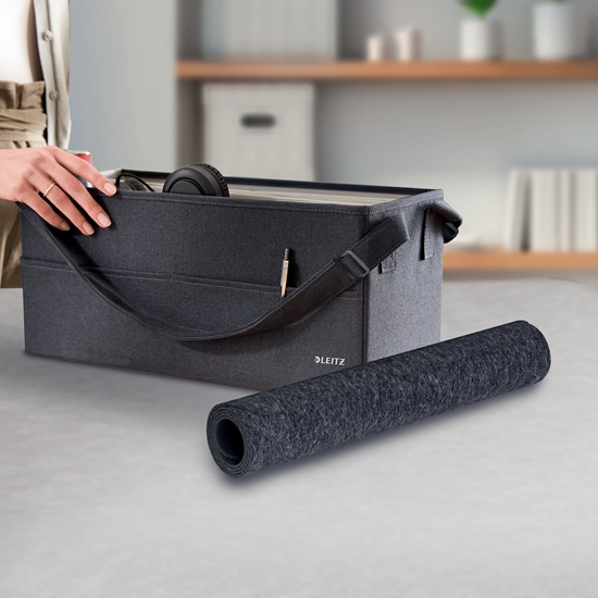 Picture of Writing pad Leitz 70x36 cm in felt, dark grey