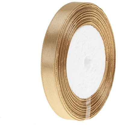 Attēls no Wstka satynowa 186 ciemny zoty 12mm/32m