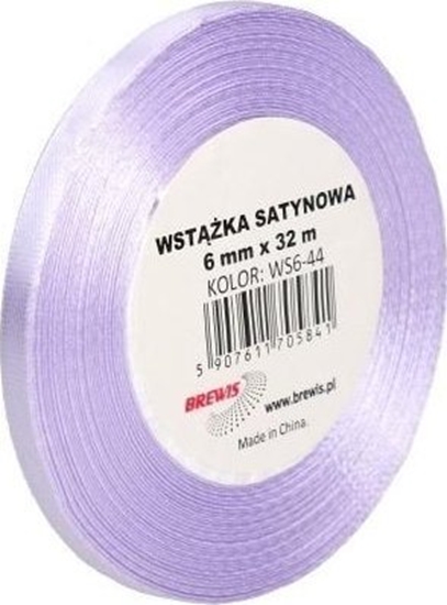 Picture of Wstka satynowa jasny lawendowy 6mm x 32m