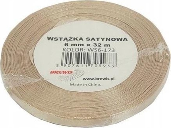 Picture of Wstka satynowa migdaowa 6mm x 32m