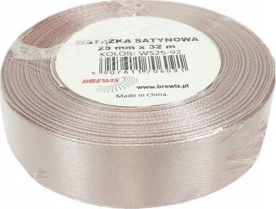 Picture of Wstka satynowa pudrowy ró 25mm x 32m