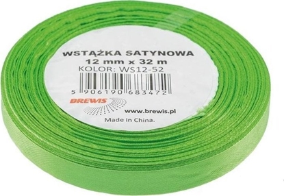 Attēls no Wstka satynowa zielona 12mmx32m
