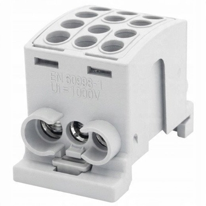 Изображение Zacisk HLK F-ELEKTRO F2.0362 100A-3 (1x25,2x16 / 1x25,2x16) Al/Cu IP20 szary