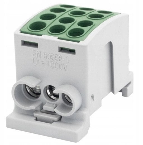 Изображение Zacisk HLK F-ELEKTRO F2.0364 100A-3 (1x25,2x16 / 1x25,2x16) Al/Cu IP20 zielony