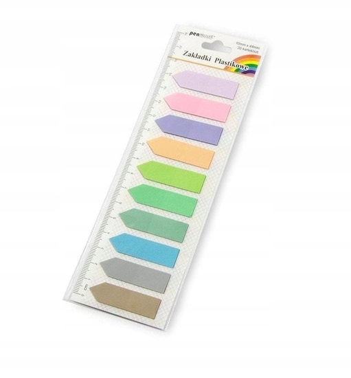 Picture of Zakadki indeksujce 12x44mm 10x20szt plastikowe