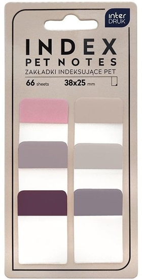 Picture of Zakadki indeksujce Pet nude 38x25mm 66szt