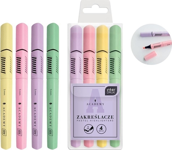 Picture of Zakrelacze pastelowe 4 kolory Academy
