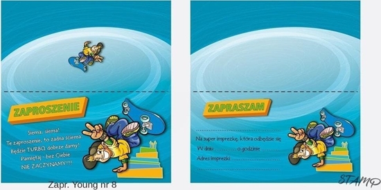 Picture of Zaproszenia Young Chopiec wzór nr 08 10szt