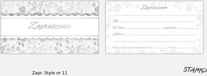 Attēls no Zaproszenia Style wzór nr 11 10szt