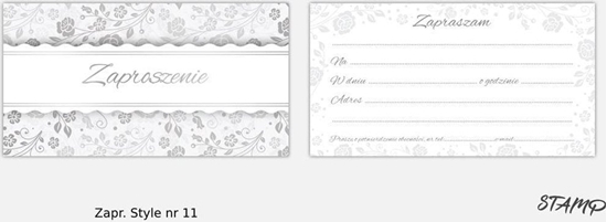 Picture of Zaproszenia Style wzór nr 11 10szt