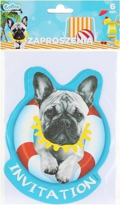 Изображение Zaproszenia z kopertami Hawajskie Party 6szt