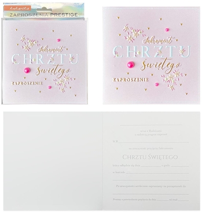 Изображение Zaproszenie Chrzest 5szt