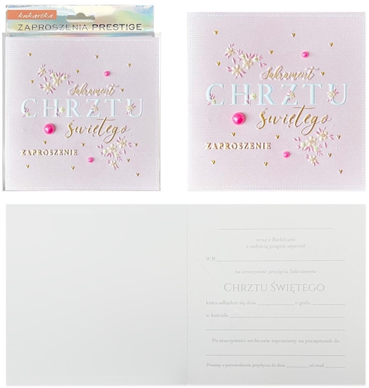 Изображение Zaproszenie Chrzest 5szt