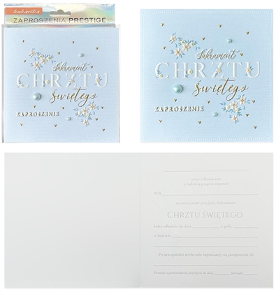 Изображение Zaproszenie Chrzest 5szt