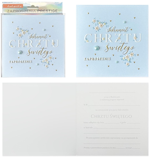Изображение Zaproszenie Chrzest 5szt