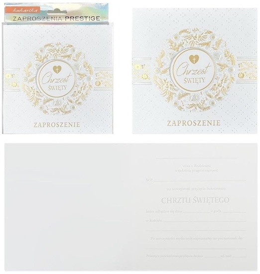 Изображение Zaproszenie Chrzest 5szt