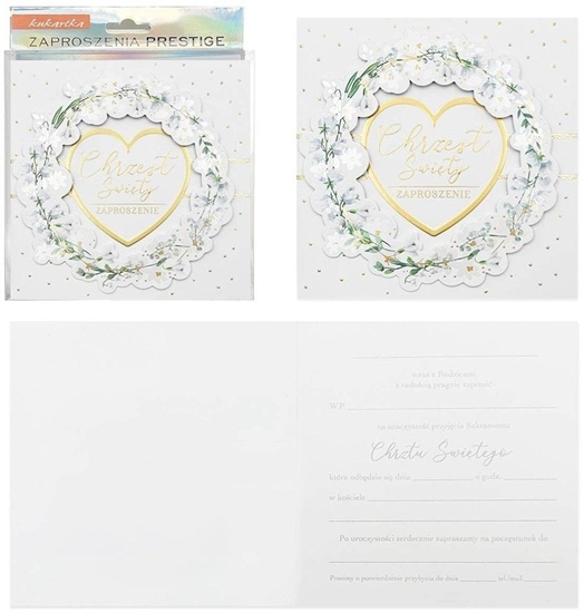 Изображение Zaproszenie Chrzest 5szt
