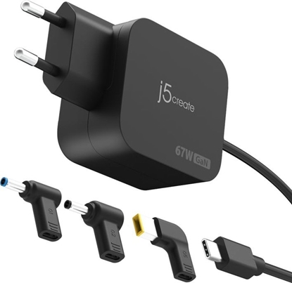 Attēls no Zasilacz do laptopa j5create 67W GAN PD USB-C MINI CHARGER