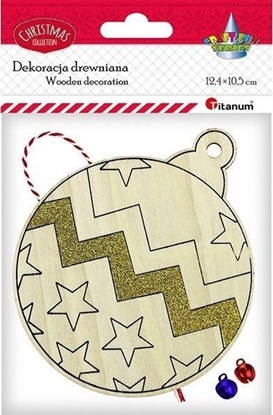 Picture of Zawieszka drewniana bombka 104x126mm