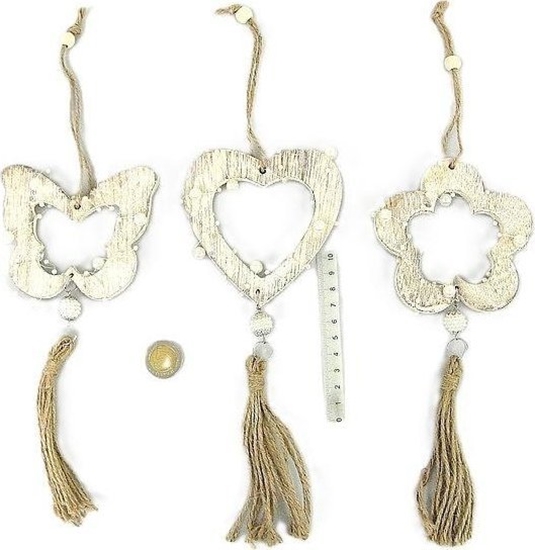 Изображение Zawieszka drewniana ze sznurkiem MIX