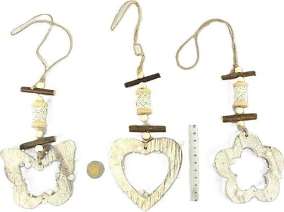 Изображение Zawieszka drewniana ze szpulk 39cm MIX