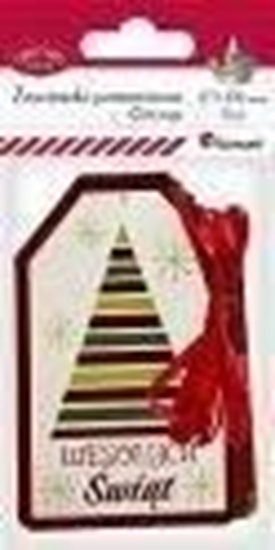 Изображение Zawieszki prezentowe metaliczne 63x102mm 9szt