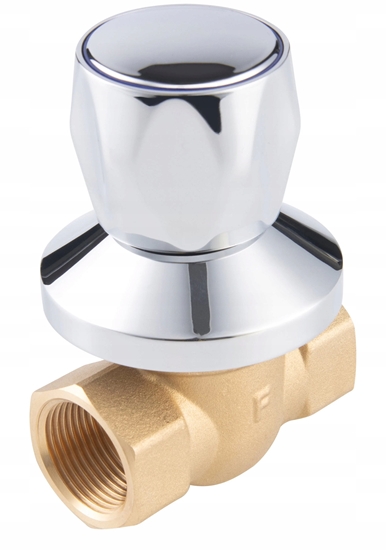 Picture of Zawór kulowy podtynkowy, nakrtno-nakrtny z pokrtem i rozet, 3/4, F-Power