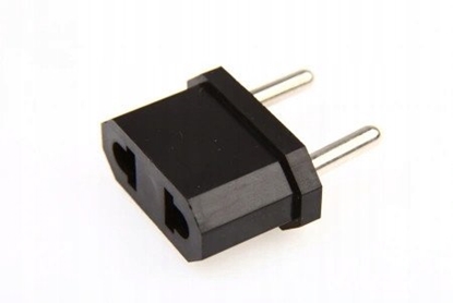 Изображение Zcze AC Wtyk PL/ gniazdo USA, czarne.