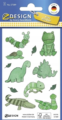 Изображение Zdesign Brokatowe naklejki - Dinozaury, jaszczurki