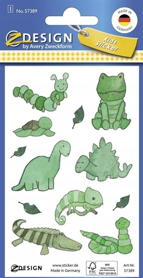 Изображение Zdesign Brokatowe naklejki - Dinozaury, jaszczurki