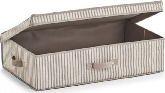 Изображение Zeller Pudeko do przechowywania z pokrywk "Stripes" , non-woven, beowy