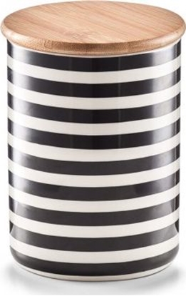 Изображение Zeller Zeller, Pojemnik z nakrtk bambusow, Pasy, kol. biay/czarny, 10x13cm