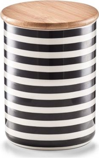 Изображение Zeller Zeller, Pojemnik z nakrtk bambusow, Pasy, kol. biay/czarny, 10x13cm