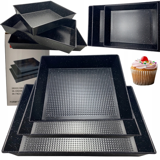 Picture of ZESTAW 3 FORM BLACH DO PIECZENIA NON-STICK BRUNBESTE BB-2555