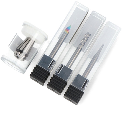 Attēls no Zestaw 3 frezów do CNC + tuleja zaciskowa ER11-A 4 mm - do Snapmaker Artisan/2.0}