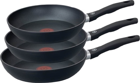 Изображение Zestaw 3 patelnie z czujnikiem temperatury 20/24/28 cm Thermo Sensor MG Home na indukcj