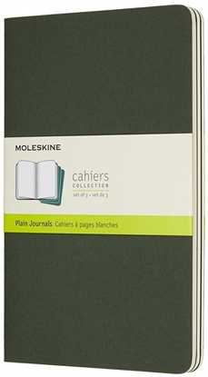 Picture of Zestaw 3 zeszytów MOLESKINE Cahier, L, 13x21cm, gadki, 80 stron, myrtle green