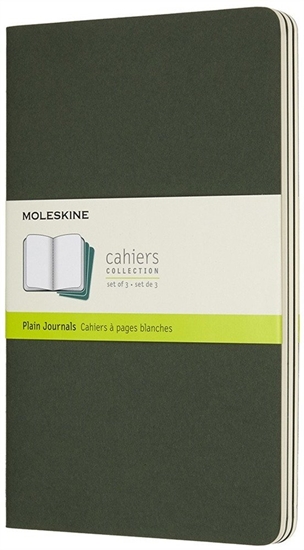 Изображение Zestaw 3 zeszytów MOLESKINE Cahier, L, 13x21cm, gadki, 80 stron, myrtle green