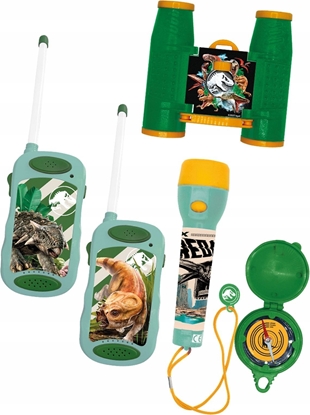 Attēls no Zestaw 4w1 2 Krótkofalówka Latarka Lornetka Kompas Dla Dzieci Jurassic Park / 24205