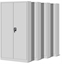 Изображение Zestaw 4x biurowa szafa metalowa na akta JAN H, 900 x 1950 x 400 mm, szara