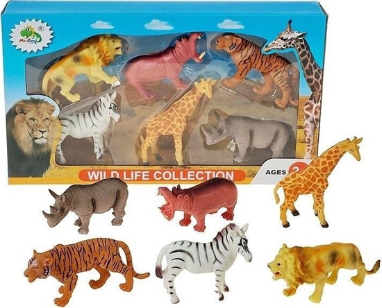 Изображение Zestaw 6 dzikich zwierzt12cm