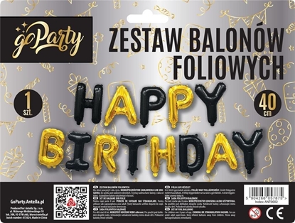 Picture of Zestaw balonów foliowych Happy Birthday mix